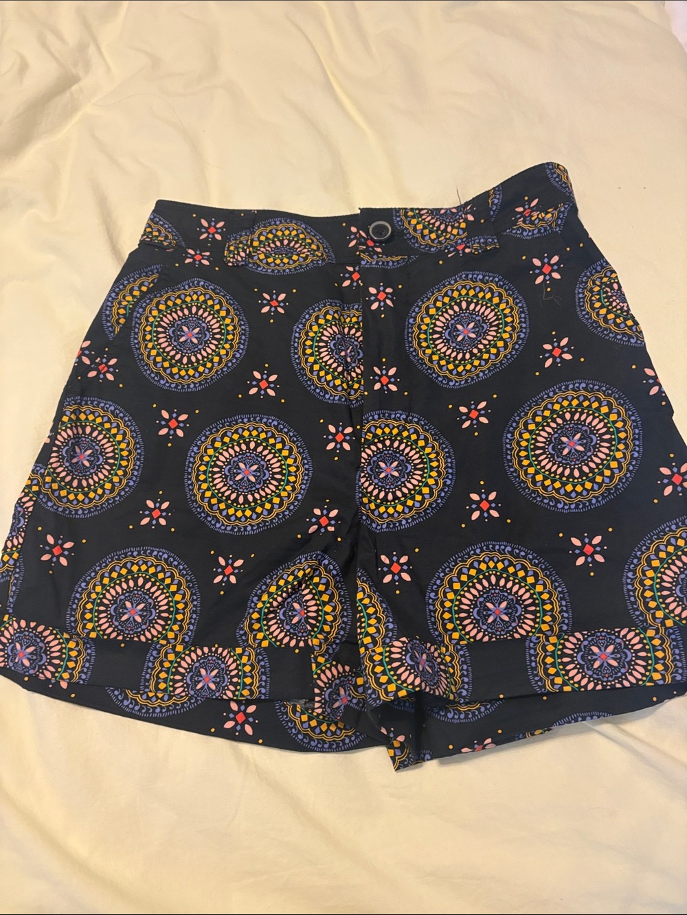 Maeve Womens Navy Medallion Print Shorts size 2